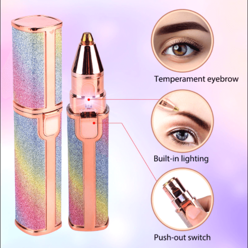 2-in-1 Flawless Eyebrow Trimmer And Facial Hair Remover